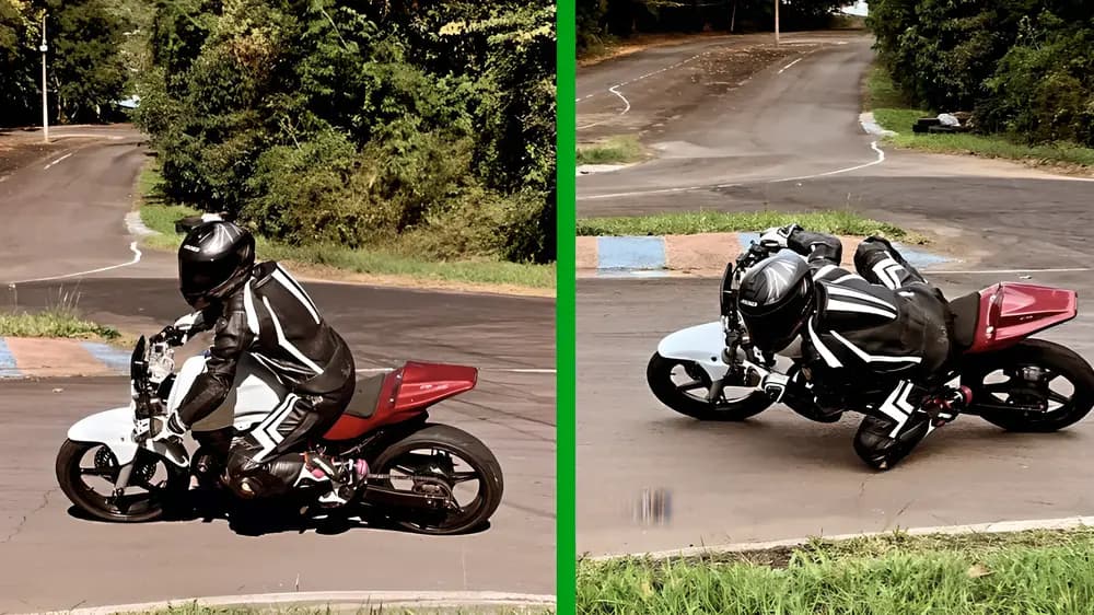 Imagem comparativa de antes e depois do curso